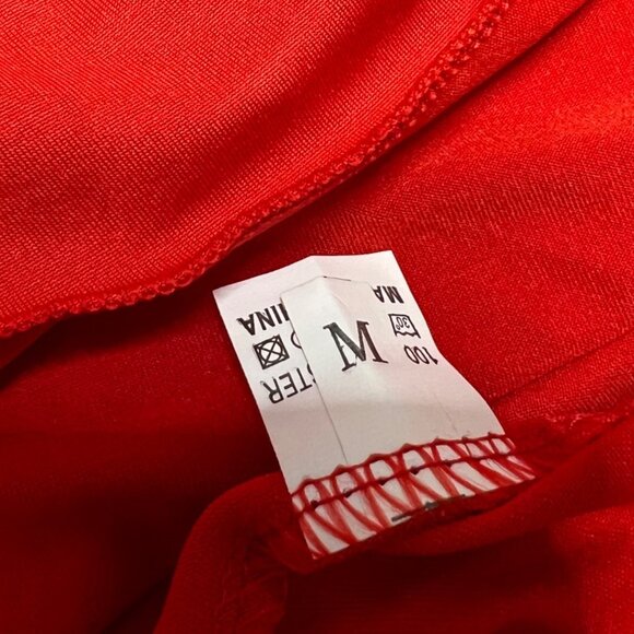 Z&X Red Latin Dance Dress With Fringe Lace Dress Size M - Picture 12 of 15